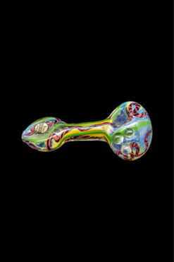LA Pipes Inside-Out Candy Cane Color Changing Glass Pipe