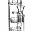 Glass Water Pipe With Three Turbine Percolators
