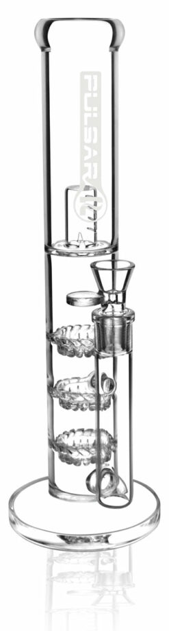 Glass Water Pipe With Three Turbine Percolators