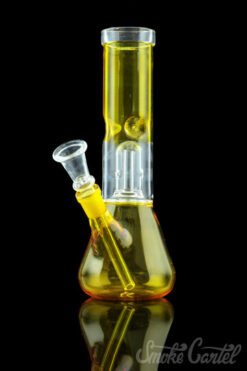 The "Double Trouble" Double Perc Glass Beaker Bong