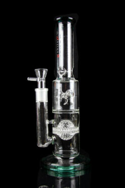 "Helheim" Fat Can Straight Tube with Disco Ball and Windmill Perc