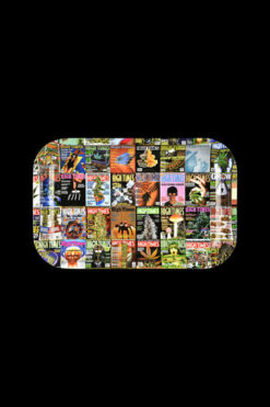 High Times x Pulsar Metal Rolling Tray with Lid - Covers Collage