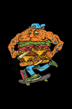 Pulsar Bottoms Up Skateburger Water Pipe