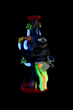 Rainbow Puking Skull Beaker Water Pipe
