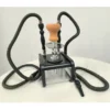 Acrylic Square Hookah with Double Hose and LED Light Acrylic Square Hookah with Double Hose and LED Light