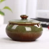 Ceramic Smoking Ashtray with Lid