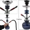 Small Double Pipe Hookah Shisha Set with Bottle for Bar and Home, Arabic Style