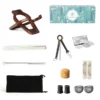 Black Sandalwood Tobacco Pipe Set with Gold Ring and 10-Tool Kit Black Sandalwood Tobacco Pipe Set with Gold Ring and 10-Tool Kit