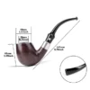 Black Sandalwood Tobacco Pipe Set with Gold Ring and 10-Tool Kit Black Sandalwood Tobacco Pipe Set with Gold Ring and 10-Tool Kit