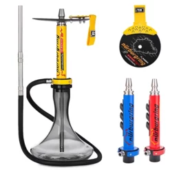 European Style Stainless Steel Shisha Set "El Bomber" NURBURGRING Hookah